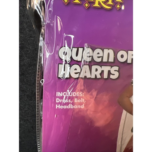 Spirit Halloween‎ Girls Small Size 4-6 Queen Of Hearts Costume Dress EUC - Picture 11 of 13